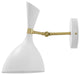 Sconce Wall Lamp Light Fixture, White, Metal, Modern Cafe Bistro Hospitality
