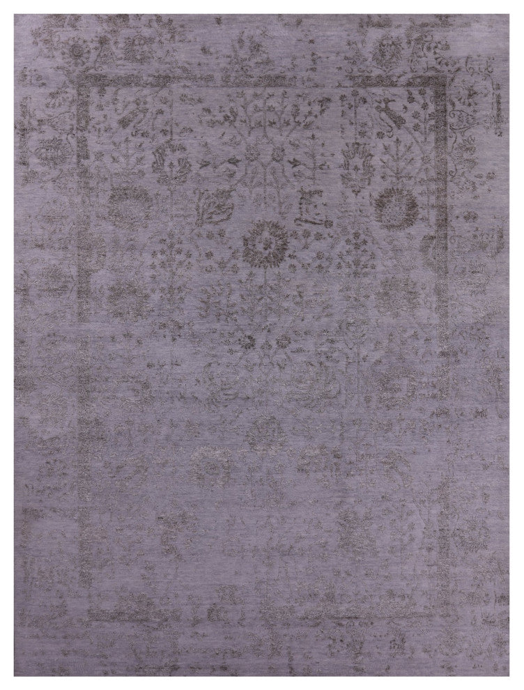 9' 0" X 12' 1" Persian Wool and Silk Hand-Knotted Rug Q6316