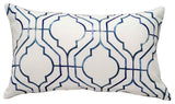 Biltmore Gate Blue Throw Pillow 12x20, with Polyfill Insert