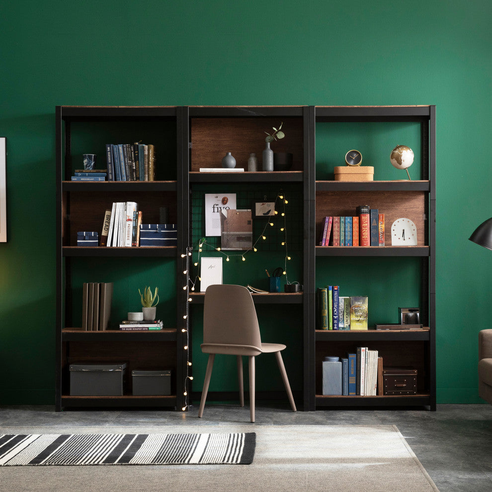 Kepsuul 4-Shelf Modular Shelving Storage, Black, Shelf Only