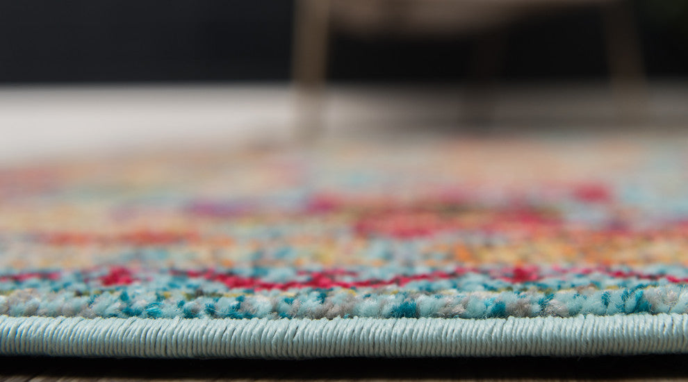 Unique Loom Light Blue Lassen Sedona 2' 2 x 6' 7 Runner Rug