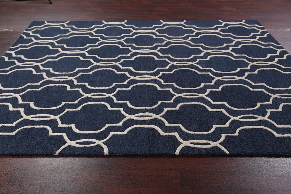 Trellis Hand Tufted Indian Oriental Wool Oriental Area Rug, 3x5''