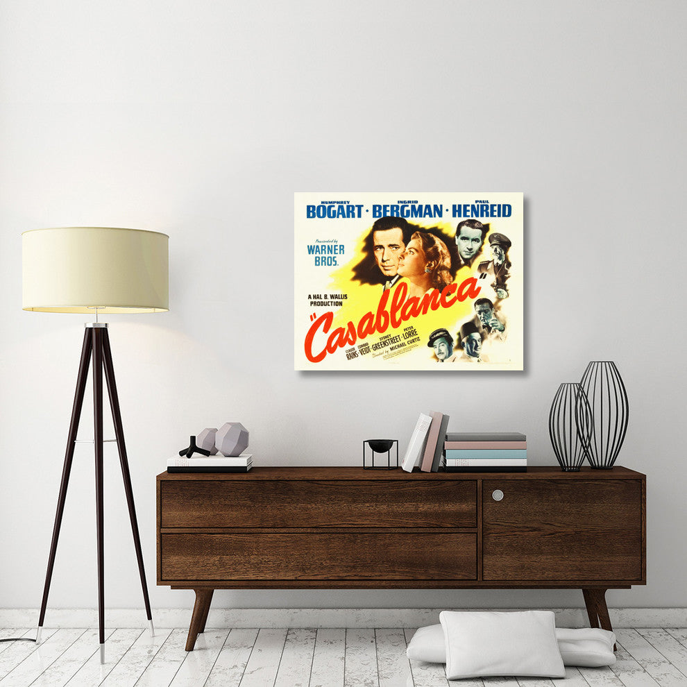 "Casablanca Poster" Stretched Canvas Giclee by Hollywood Photo Archive, 40x31"
