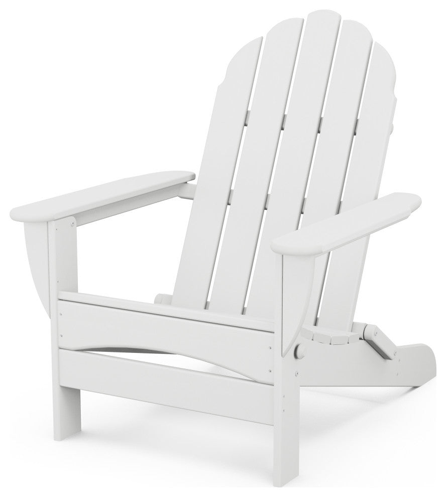 Polywood Classic Oversized Curveback Adirondack, White