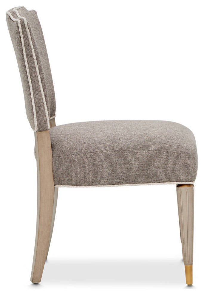 St. Charles Chenille Vanity Chair, Dove Gray