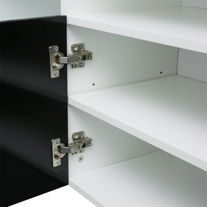 Modern TV Stand with LEDs Black MDF TV cabinet