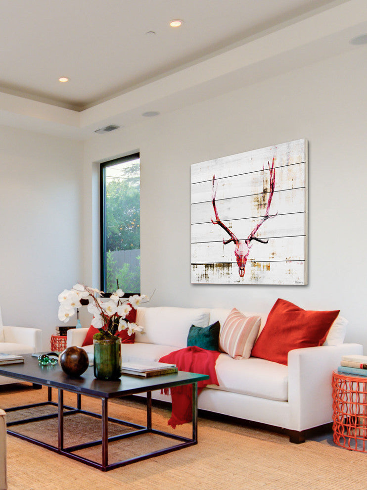 "Hot Temper" Wall Art on Wood, 32"x32"