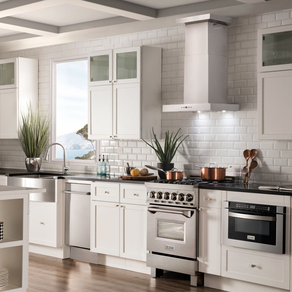 ZLINE 24" Convertible Vent Wall Mount Range Hood in Stainless Steel