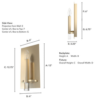 Hunter Sunjai Alturas Gold 1 Light Sconce Wall Light