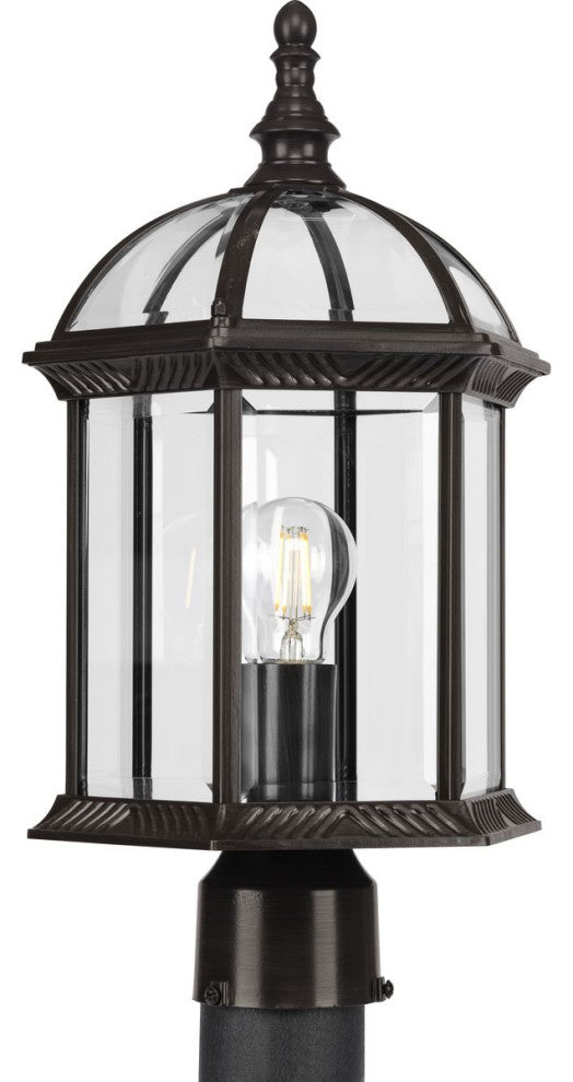 Dillard Collection 18-1/8" 1-Light Antique Bronze Outdoor Post Lantern