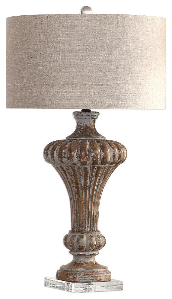 New Uttermost Treneece Aged Pecan Lamp