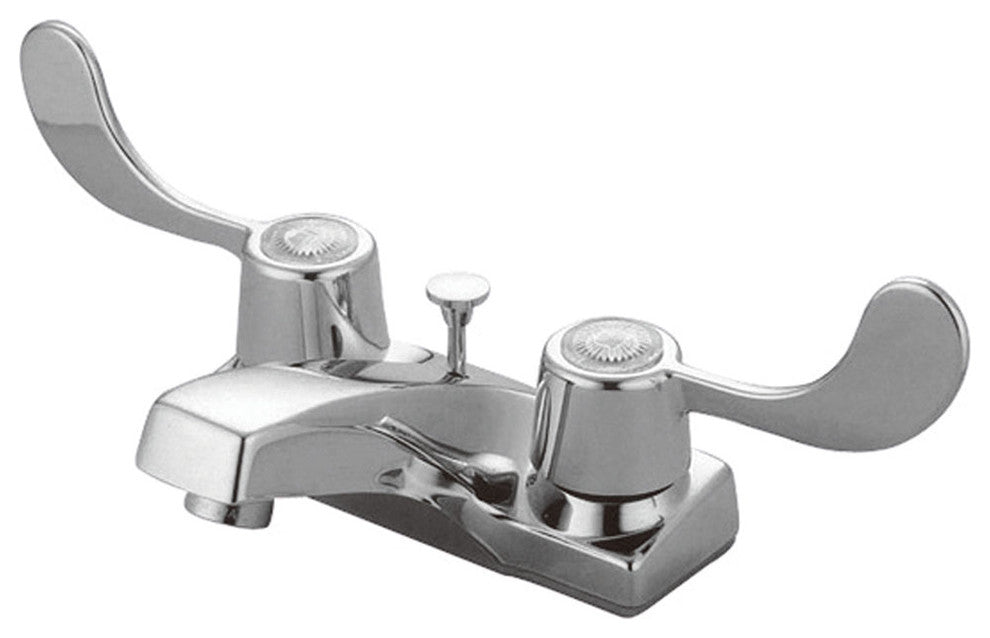 Americana Two Handle 4" Centerset Lavatory Faucet with Brass Pop-up