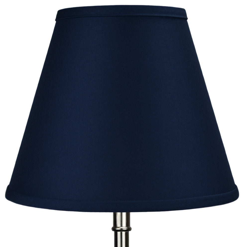 Fenchel Shades 6"x11"x9" Brass Spider Attachment Empire Lamp Shade, Linen Navy