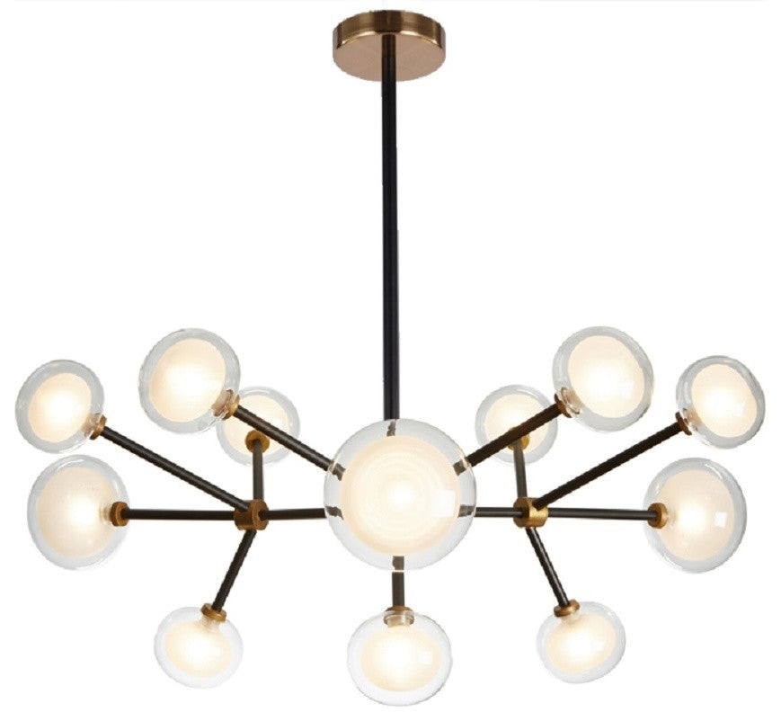 Pasargad Home Enzo Chandelier Pendant Light, Black
