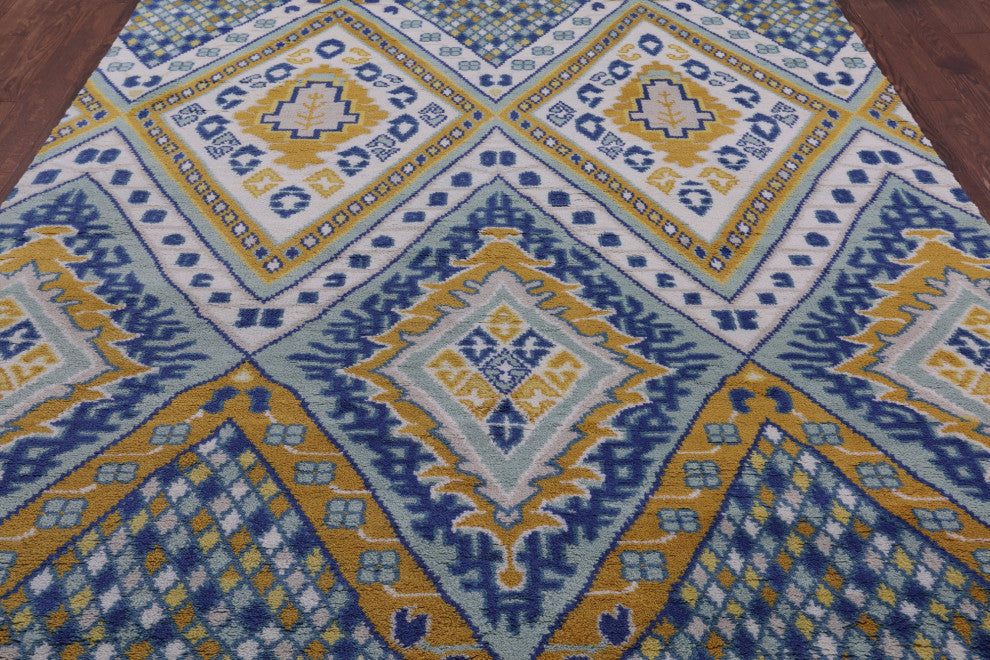 8' 1" X 9' 11" Moroccan Hand-Knotted Wool Rug Q9284