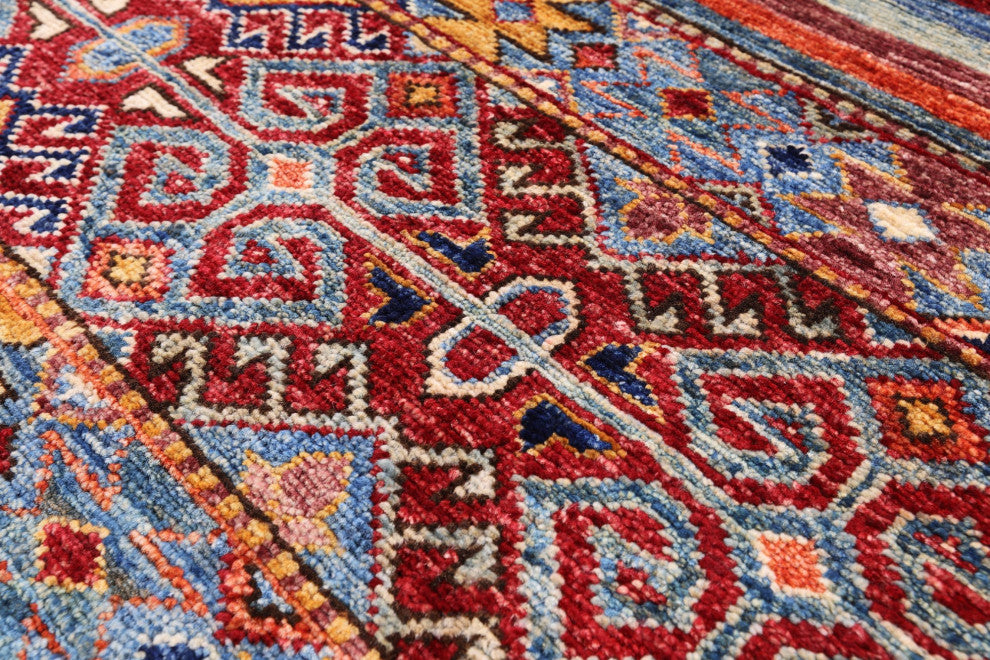 Handmade Super Kazak Khorjin Wool Rug 3' 5" X 4' 11" Q10826