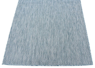 Unique Loom Aquamarine Solid Outdoor 4' 0 x 6' 0 Area Rug