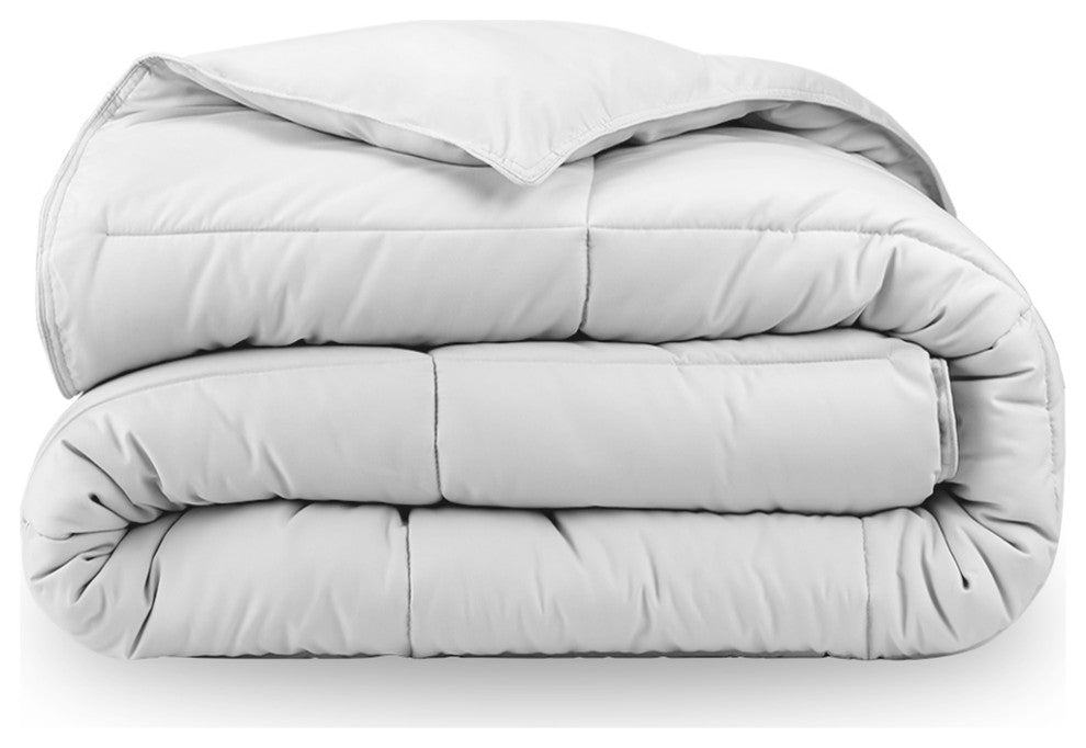Bare Home Microfiber Duvet Insert & Duvet Cover Set, White, Full/Queen