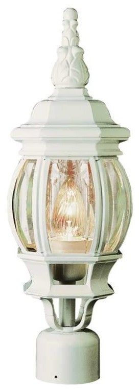 Trans Globe Rochefort 19" Post Top Lamp in White