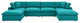 Cloud Couch, U-Chaise Cloud Sectional Sofa Set, Modular 6Piece Dream Couch, Teal