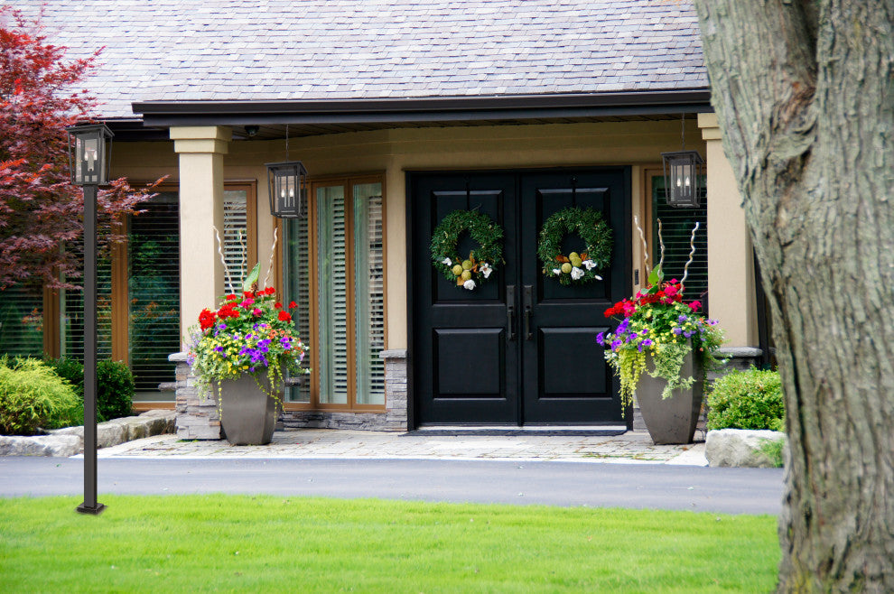 Z-Lite 2 Light Outdoor Post Mounted Fixture Oil Rubbed Bronze 571PHBS-536P-ORB