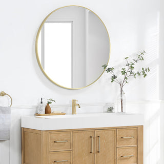 Vera Composite Granite Stone Console Bath Vanity Sink, White, 47.4"l X 19.7"w