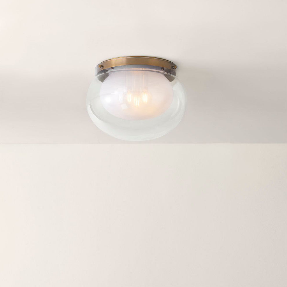 Magma Flush Mount, Patina Brass