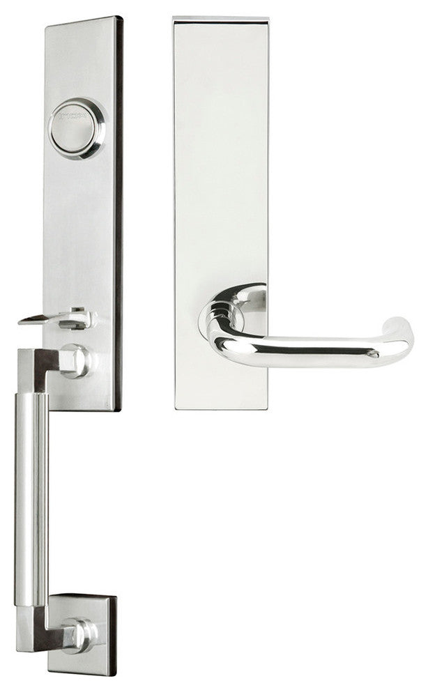 Munich Lever, Mortise Full Dummy Handleset, Left Hand, Polished Stainless Steel