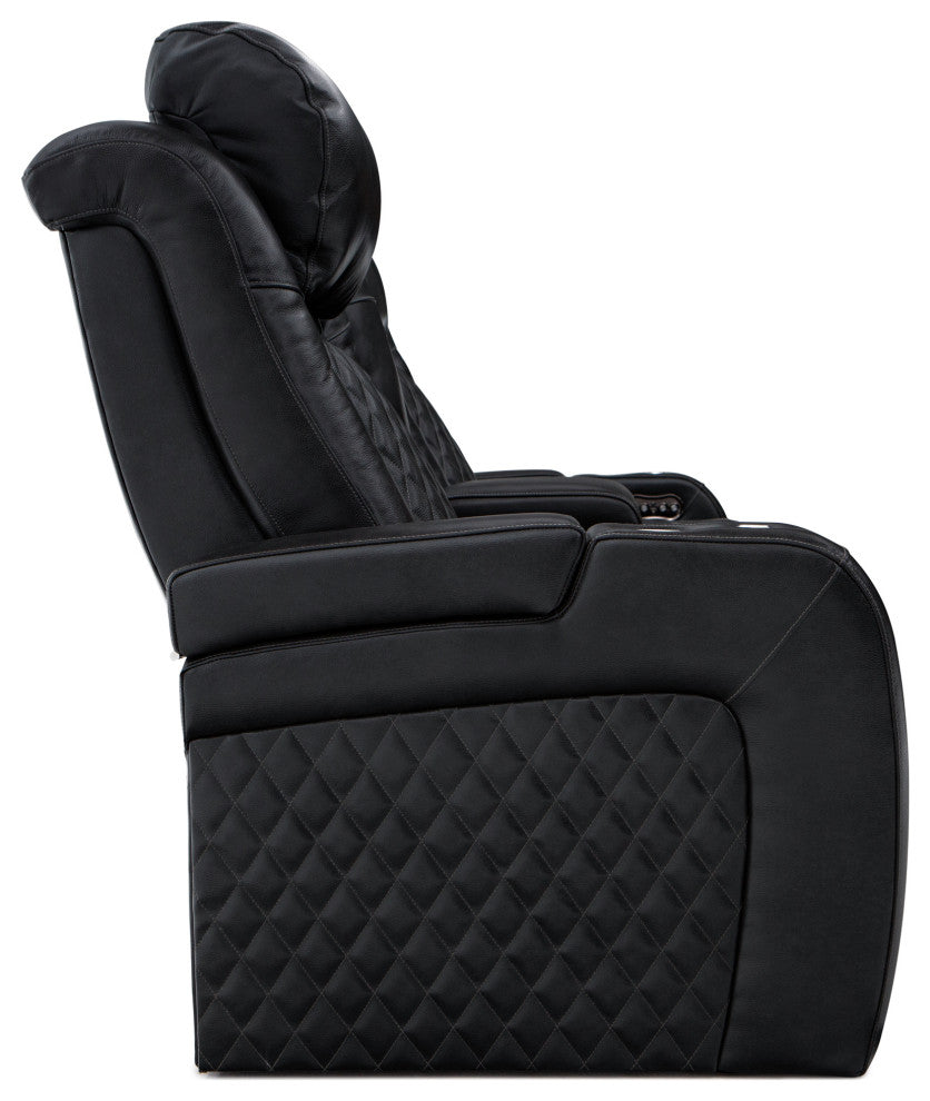 Seatcraft Headline Home Theater Seating, Black, Sofa