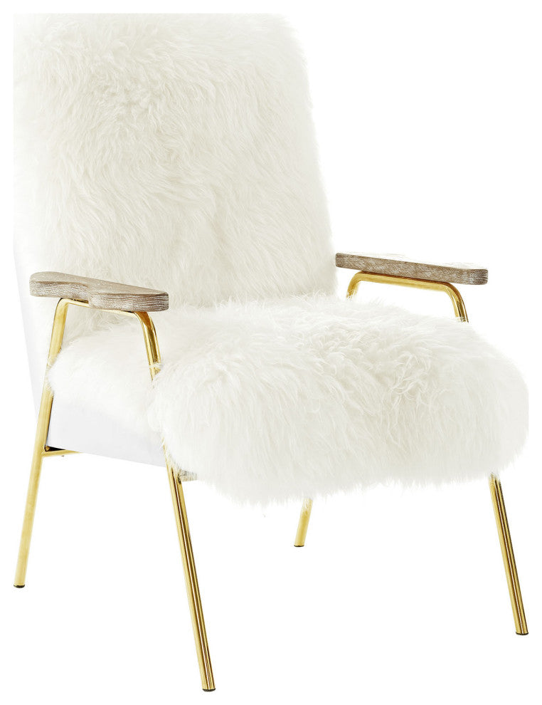 Modway Sprint Wool Armchair, Brown White