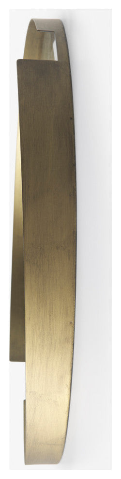 Adrianna 24.4" Gold Metal Round Mirror