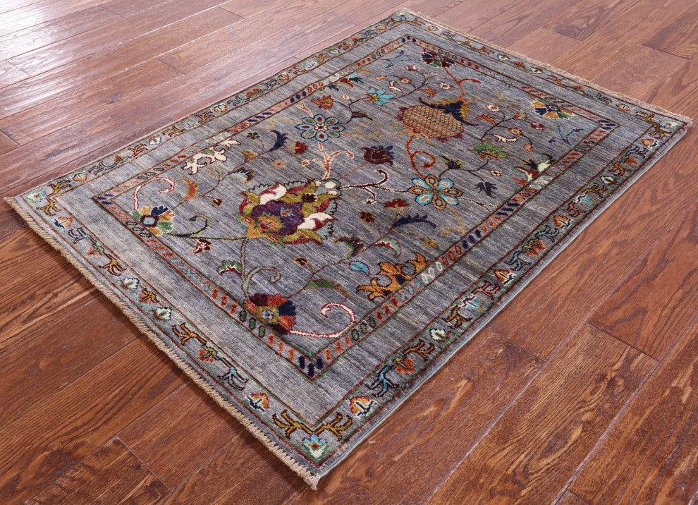 Persian Tabriz Handmade Wool Rug 2' 10" X 3' 11" - Q12166