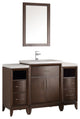 Cambridge 48" Antique Coffee Traditional Bathroom Vanity With Mirror, FFT1030CH