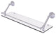 Prestige Que New 30" Floating Glass Shelf with Gallery Rail, Satin Chrome