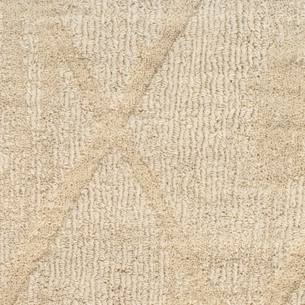 Nourison Wool Haven 2' x 6' Beige Modern Indoor Rug