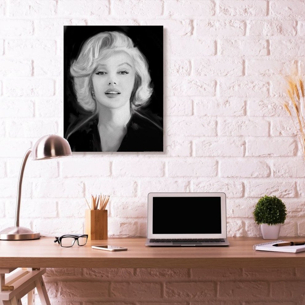 Stupell Industries Marilyn Portrait Vintage Hollywood Movie Star, 30 x 40