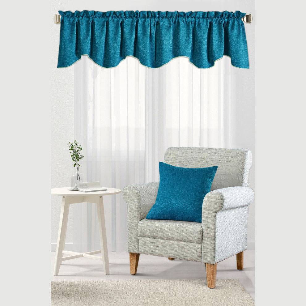 Angola Jacquard Pillow Shell and Valance Set, Ocean Depth, Pillow