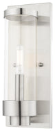 Brushed Nickel Transitional Outdoor Wall Lantern