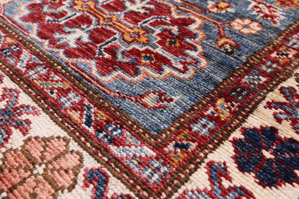 1' 11" X 6' 1" Handmade Super Kazak Wool Runner Rug Q10291