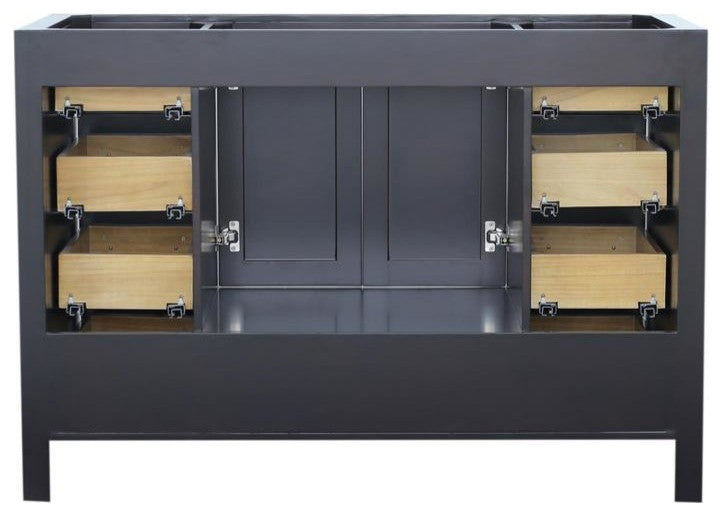 Ariel Cambridge 42" Single Sink Base Cabinet, Espresso, Center Sink