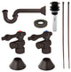 Plumbing Sink Trim Kit, P-Trap and Drain, Oil Rubbed Bronze