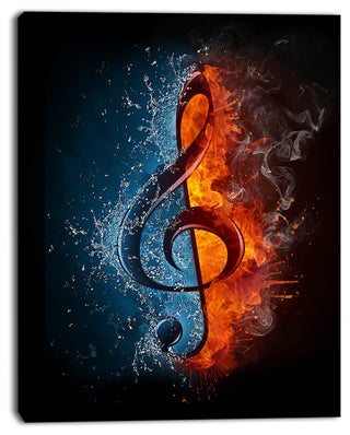 "Treble Clef" Abstract Digital Canvas Print, 30"x40"