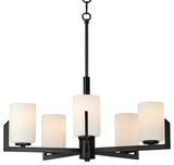 Maxim 21286 Dart 5 Light 26"W Pillar Candle Style Chandelier - Black