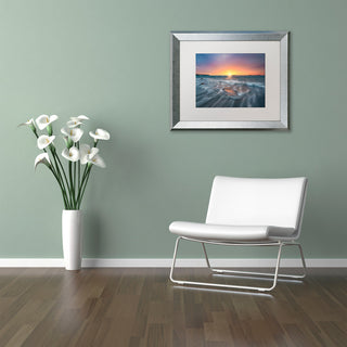 Mathieu Rivrin 'Oceanic Poetry' Matted Framed Art, Silver Frame, White, 14x11