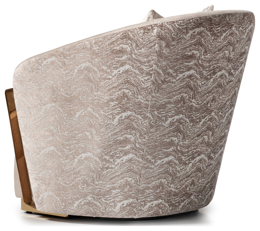 Carmela Accent Chair Almond/Gold