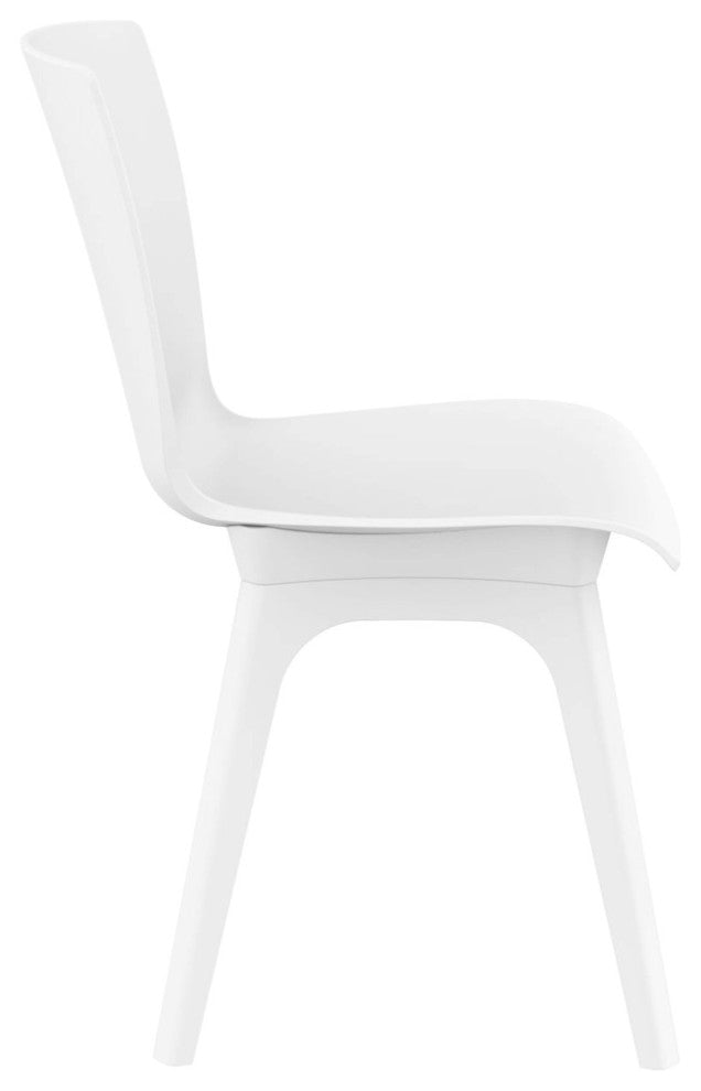 Compamia Mio PP Modern Chair, Set of 2, White