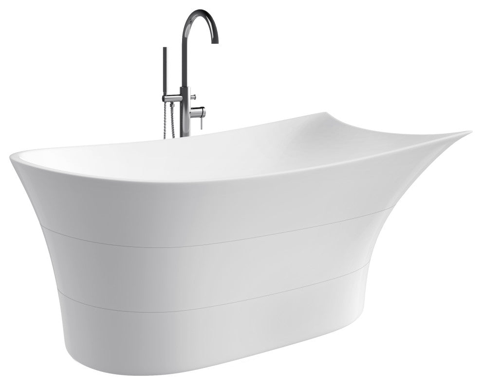 Floris 67" Freestanding Bathtub with no faucet