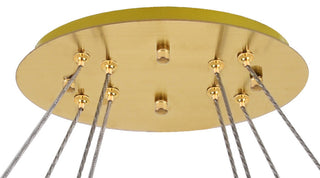 Elegant Lighting 3503D40 Monroe 2 Light 41"W LED Crystal Ring - Gold