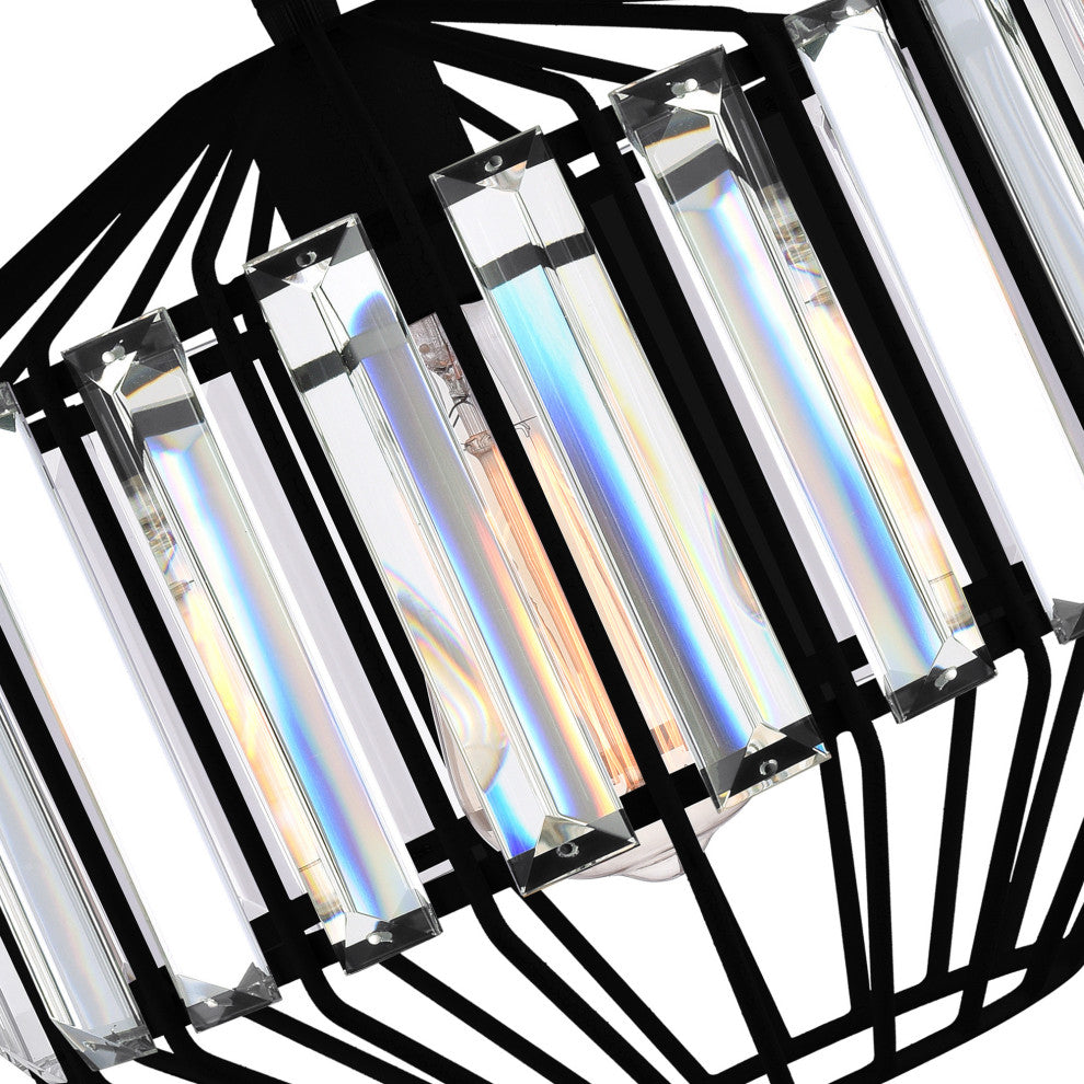 Alethia 1 Light Down Pendant With Black Finish