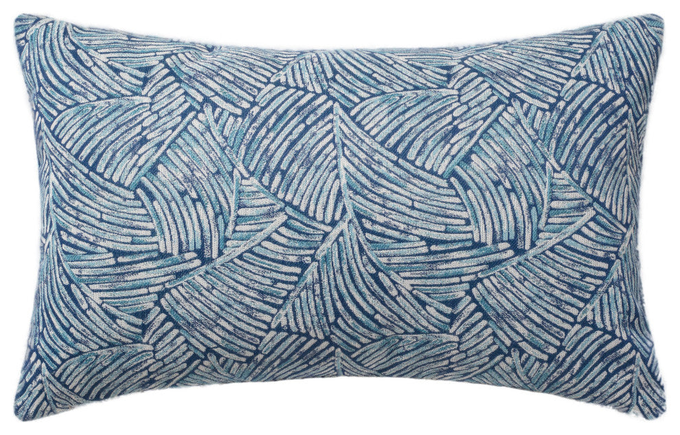 Linum Home Textiles Swish Decorative Pillow Cover, Aqua Blue, Lumbar